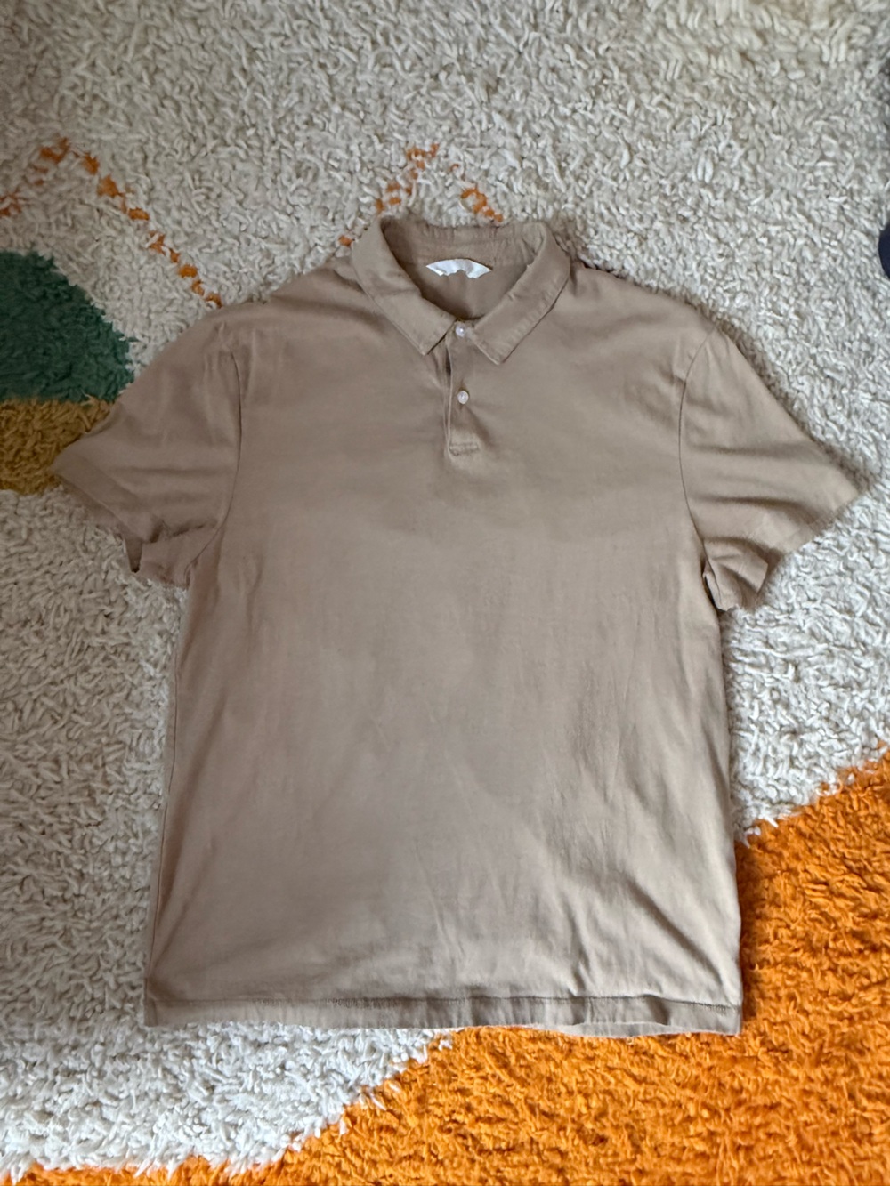 Club Monaco Beige Polo Shirt in a Large